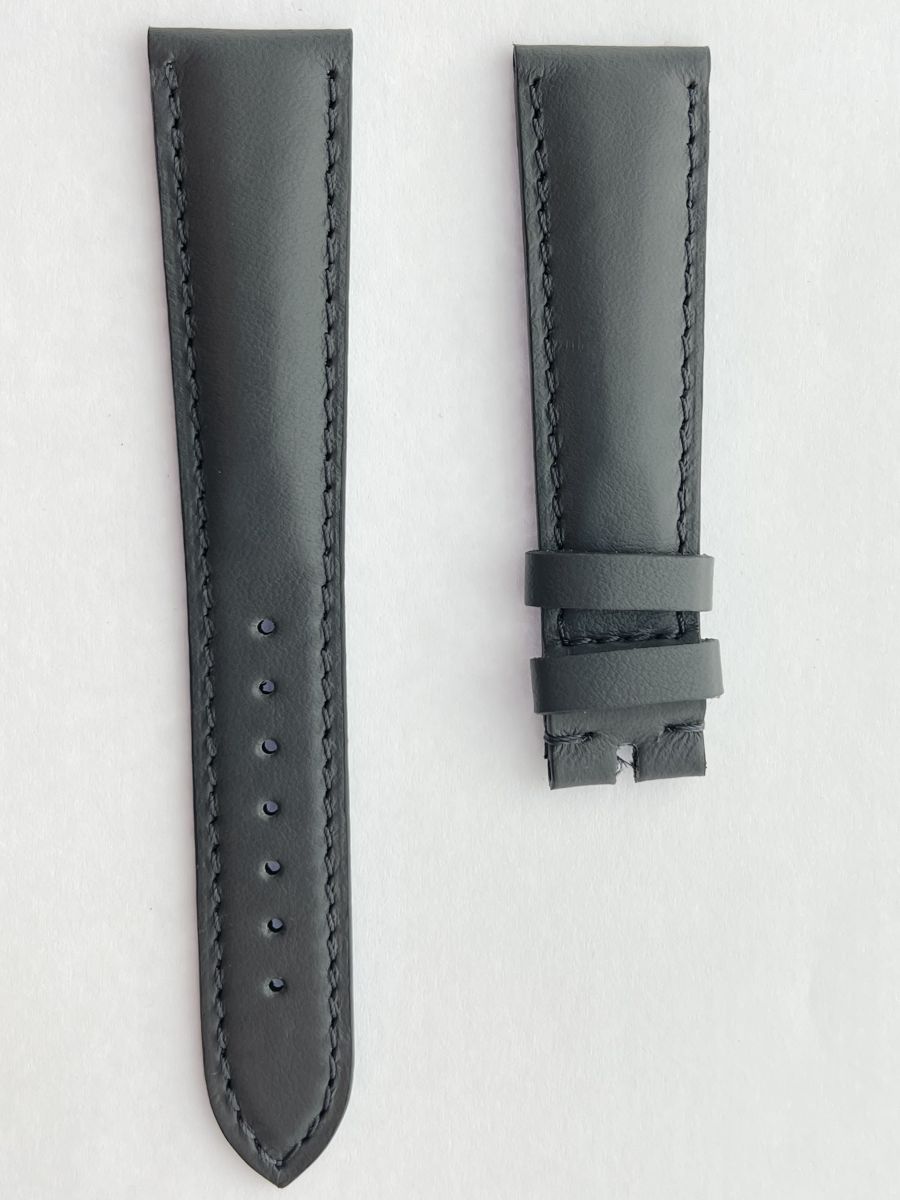 Slate Gray Napa leather strap 21mm Patek Philippe style